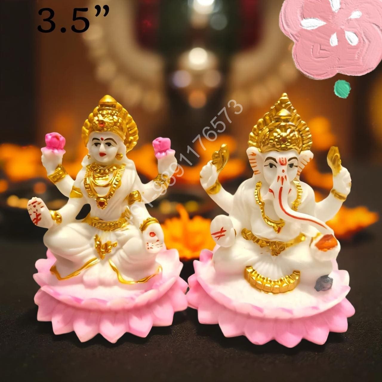 MARBLE DUST LAXMI GANESHA